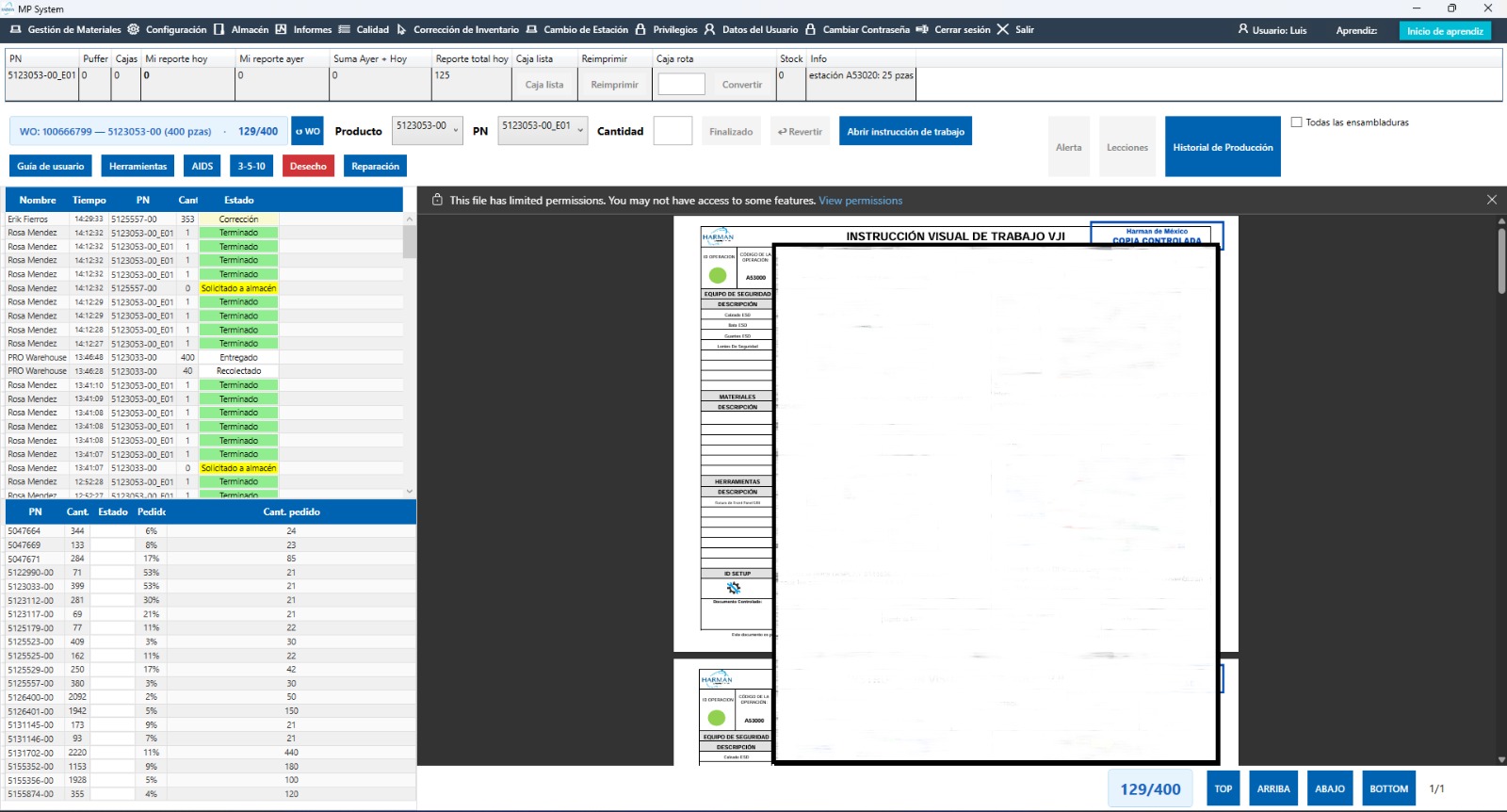 MatFlow application interface