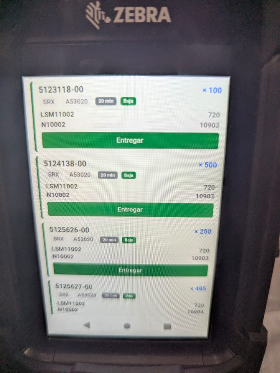 Sistema scanner — alertas de reposición en almacén